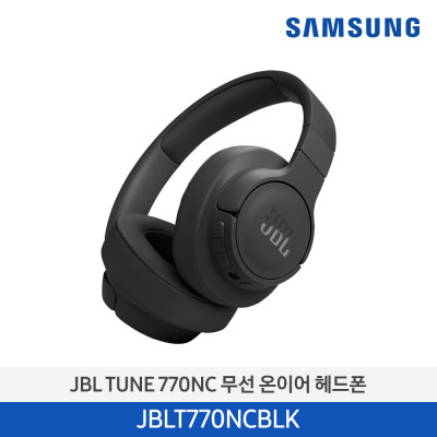 ★신제품★ 삼성 JBL TUNE 770NC 무선 온이어 헤드폰 블랙 JBLT770NCBLK