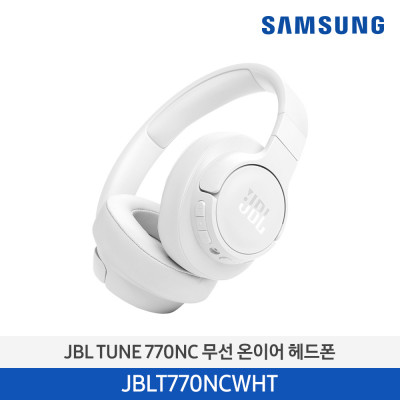 ★신제품★ 삼성 JBL TUNE 770NC 무선 온이어 헤드폰 화이트 JBLT770NCWHT